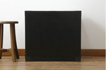 和製アンティーク　最高級!　手打ち金具　三方欅(ケヤキ)材　凝った金具とケヤキ材の杢目が上質な雰囲気を醸し出す仙台小箪笥(仙台箪笥、整理箪笥、収納たんす、引き出し)(R-070702)