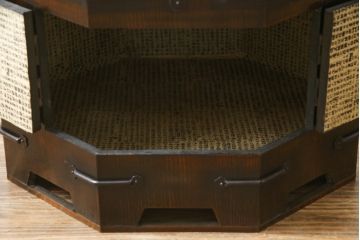 アジアンビンテージ　李朝　八角　深みのある色合いとユニークなデザインが魅力的な収納箱(木箱、小物収納、収納棚、戸棚、サイドテーブル、ヴィンテージ)(R-070703)