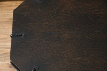 アジアンビンテージ　李朝　八角　深みのある色合いとユニークなデザインが魅力的な収納箱(木箱、小物収納、収納棚、戸棚、サイドテーブル、ヴィンテージ)(R-070703)