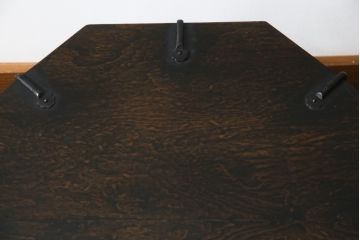 アジアンビンテージ　李朝　八角　深みのある色合いとユニークなデザインが魅力的な収納箱(木箱、小物収納、収納棚、戸棚、サイドテーブル、ヴィンテージ)(R-070703)