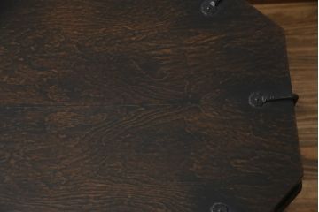 アジアンビンテージ　李朝　八角　深みのある色合いとユニークなデザインが魅力的な収納箱(木箱、小物収納、収納棚、戸棚、サイドテーブル、ヴィンテージ)(R-070703)