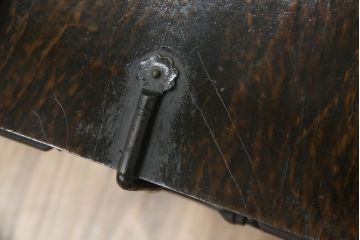アジアンビンテージ　李朝　八角　深みのある色合いとユニークなデザインが魅力的な収納箱(木箱、小物収納、収納棚、戸棚、サイドテーブル、ヴィンテージ)(R-070703)