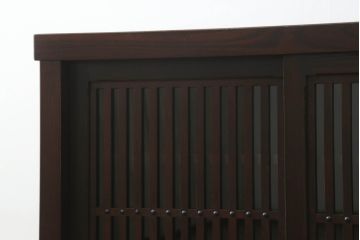 中古　上質な和の空間を演出する水屋箪笥サイドボード(サイドキャビネット、収納棚、戸棚、下駄箱)(R-070705)