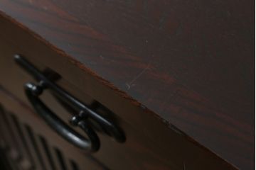 中古　上質な和の空間を演出する水屋箪笥サイドボード(サイドキャビネット、収納棚、戸棚、食器棚、茶箪笥)(R-070706)