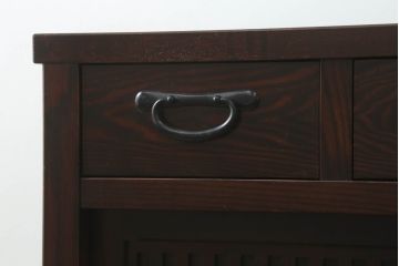 中古　上質な和の空間を演出する水屋箪笥サイドボード(サイドキャビネット、収納棚、戸棚、食器棚、茶箪笥)(R-070706)