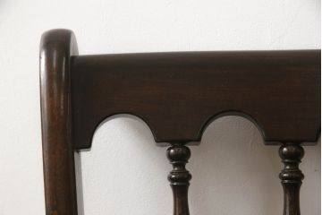 和製ビンテージ　松本民芸家具　#49型A　背もたれの美しいデザインが印象的なワイコムチェア(板座チェア、ダイニングチェア、椅子、イス、ヴィンテージ)(定価約11万円)(R-070707)