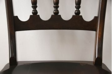 和製ビンテージ　松本民芸家具　#49型A　背もたれの美しいデザインが印象的なワイコムチェア(板座チェア、ダイニングチェア、椅子、イス、ヴィンテージ)(定価約11万円)(R-070707)