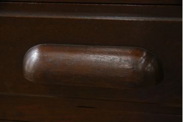 アンティーク家具　ナラ材　大正ロマン香るシックな佇まいのロールトップデスク(両袖机、ワークデスク、在宅用、在宅ワーク)(R-070709)
