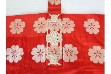 昭和初期　紋白　五条袈裟　七条袈裟など 法衣セット(峯勘商店、峯勘法衣店、僧衣、五条衣、僧侶、仏教、三衣、大僧正)(R-070713)
