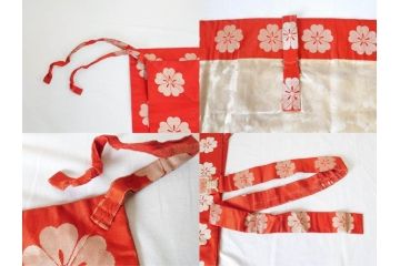 昭和初期　紋白　五条袈裟　七条袈裟など 法衣セット(峯勘商店、峯勘法衣店、僧衣、五条衣、僧侶、仏教、三衣、大僧正)(R-070713)