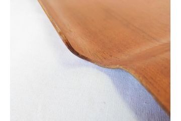 スウェーデン　KONGA　チーク材　素朴な風合いが温かい雰囲気を醸し出すトレー3枚セット(北欧雑貨、お盆、木製盆、トレイ)(R-070715)