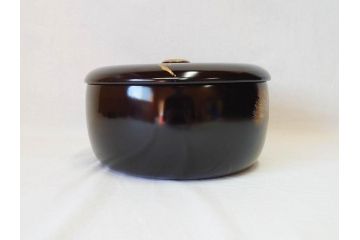 明治〜大正　木製漆器　緻密に描かれた松の金蒔絵が高級感溢れるお櫃・お盆・しゃもじセット(トレー、トレイ、おひつ、松の実、行器、飯器、伝統和食器)(R-070717)