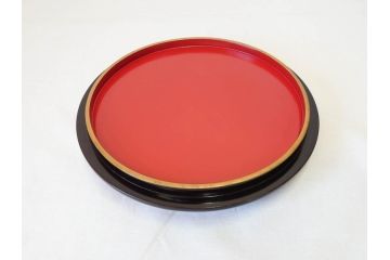明治〜大正　木製漆器　緻密に描かれた松の金蒔絵が高級感溢れるお櫃・お盆・しゃもじセット(トレー、トレイ、おひつ、松の実、行器、飯器、伝統和食器)(R-070717)