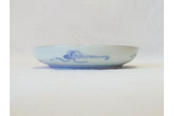 上手物　明治期　伊万里　二重角冨(角富)　金襴手　約17cm　5.6寸　精功に描かれた色絵が目を惹く中皿5枚セット(桃図、鳳凰、花鳥文、深皿、和皿、和食器、五寸六分)(R-070718)