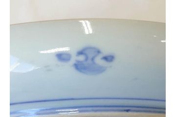 上手物　明治期　伊万里　二重角冨(角富)　金襴手　約17cm　5.6寸　精功に描かれた色絵が目を惹く中皿5枚セット(桃図、鳳凰、花鳥文、深皿、和皿、和食器、五寸六分)(R-070718)