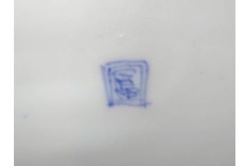 上手物　明治期　伊万里　二重角冨(角富)　金襴手　約17cm　5.6寸　精功に描かれた色絵が目を惹く中皿5枚セット(桃図、鳳凰、花鳥文、深皿、和皿、和食器、五寸六分)(R-070718)