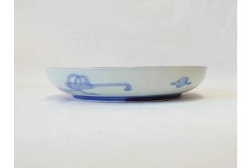 上手物　明治期　伊万里　二重角冨(角富)　金襴手　約17cm　5.6寸　精功に描かれた色絵が目を惹く中皿5枚セット(桃図、鳳凰、花鳥文、深皿、和皿、和食器、五寸六分)(R-070719)