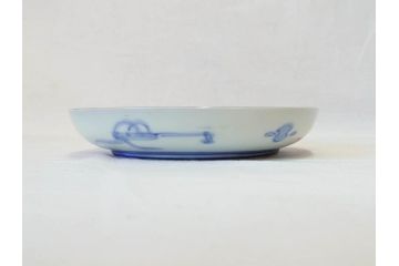 上手物　明治期　伊万里　二重角冨(角富)　金襴手　約17cm　5.6寸　精功に描かれた色絵が目を惹く中皿5枚セット(桃図、鳳凰、花鳥文、深皿、和皿、和食器、五寸六分)(R-070719)