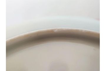 上手物　明治期　伊万里　二重角冨(角富)　金襴手　約17cm　5.6寸　精功に描かれた色絵が目を惹く中皿5枚セット(桃図、鳳凰、花鳥文、深皿、和皿、和食器、五寸六分)(R-070720)