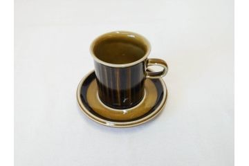 ARABIA FINLAND　Kosmos(コスモス)　Ulla Procope(ウラ・プロコッペ)　コスモスの花びらを表現したラインが魅力のコーヒーカップ&ソーサー2客セット(アラビア、フィンランド、Sモデル、北欧食器、C&S)(R-070721)