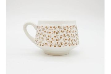 ARABIA FINLAND　Kimmel(キンメル)　金色の小さい花が可愛らしいカップ&ソーサー4客セット(アラビア、フィンランド、北欧食器、C&S)(R-070722)