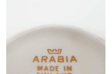 ARABIA FINLAND　Kimmel(キンメル)　金色の小さい花が可愛らしいカップ&ソーサー4客セット(アラビア、フィンランド、北欧食器、C&S)(R-070722)