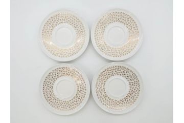 ARABIA FINLAND　Kimmel(キンメル)　金色の小さい花が可愛らしいカップ&ソーサー4客セット(アラビア、フィンランド、北欧食器、C&S)(R-070722)