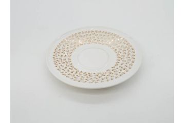 ARABIA FINLAND　Kimmel(キンメル)　金色の小さい花が可愛らしいカップ&ソーサー4客セット(アラビア、フィンランド、北欧食器、C&S)(R-070722)