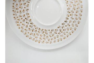 ARABIA FINLAND　Kimmel(キンメル)　金色の小さい花が可愛らしいカップ&ソーサー4客セット(アラビア、フィンランド、北欧食器、C&S)(R-070722)
