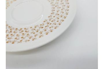 ARABIA FINLAND　Kimmel(キンメル)　金色の小さい花が可愛らしいカップ&ソーサー4客セット(アラビア、フィンランド、北欧食器、C&S)(R-070722)