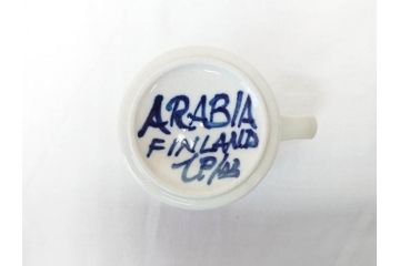 ARABIA FINLAND　Anemone(アネモネ)　Ulla Procope(ウラ・プロコッペ)　落ち着いた色合いが上品な雰囲気を高めるコーヒーカップ&ソーサー5客セット(アラビア、フィンランド、Sモデル、C&S、北欧食器)(R-070723)