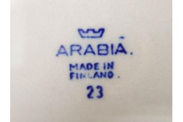 ARABIA FINLAND　Anemone(アネモネ)　Ulla Procope(ウラ・プロコッペ)　落ち着いた色合いが上品な雰囲気を高めるコーヒーカップ&ソーサー5客セット(アラビア、フィンランド、Sモデル、C&S、北欧食器)(R-070723)