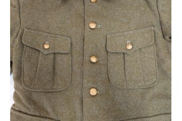 旧日本軍　少年飛行兵　昭和十八年製 五大號(昭和18年製 五大号)　昭和十九年製 中號(昭和19年製 中号)　軍服2点セット(外套、防寒防雨、衣服、コート、羽織り、上着、上衣、ミリタリー、軍装、軍物、生徒正衣、略衣、軍衣)(R-070725)