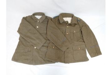 旧日本軍　少年飛行兵　昭和十八年製 五大號(昭和18年製 五大号)　昭和十九年製 中號(昭和19年製 中号)　軍服2点セット(外套、防寒防雨、衣服、コート、羽織り、上着、上衣、ミリタリー、軍装、軍物、生徒正衣、略衣、軍衣)(R-070725)