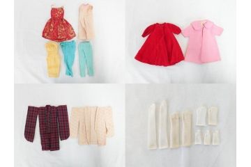 昭和中期　当時物　マテル社(MATELL)　バービー人形(Barbie)　アイデアル(IDEAL TOY CORP)　タミーちゃん BS-12(Tammy)　多数の服や小物・タンス付き　人形2体セット(ヴィンテージ、昭和レトロ、着せ替え人形、ビンテージドール、日本製)(R-070726)