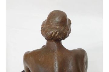 彫刻家　高田博厚　Etude No.4(1973)　H.TAKATA　細かい所まで再現されたブロンズ裸婦像(エチュード、置物、オブジェ、共箱付き)(R-070727)