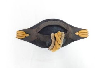 旧日本軍　海軍　尉官　トランク付き(鍵あり)　正帽&正肩章セット(大尉、中尉、少尉、相当官、大礼帽子、軍物、軍服小物、ミリタリー、正装、礼装)(R-070728)
