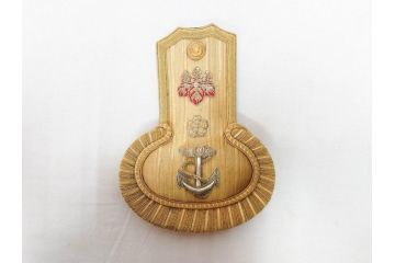 旧日本軍　海軍　尉官　トランク付き(鍵あり)　正帽&正肩章セット(大尉、中尉、少尉、相当官、大礼帽子、軍物、軍服小物、ミリタリー、正装、礼装)(R-070728)
