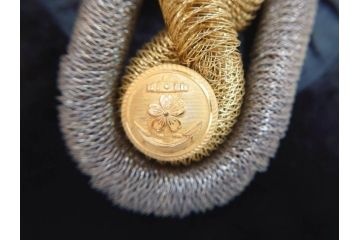 旧日本軍　海軍　尉官　トランク付き(鍵あり)　正帽&正肩章セット(大尉、中尉、少尉、相当官、大礼帽子、軍物、軍服小物、ミリタリー、正装、礼装)(R-070728)