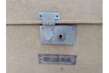 旧日本軍　海軍　尉官　トランク付き(鍵あり)　正帽&正肩章セット(大尉、中尉、少尉、相当官、大礼帽子、軍物、軍服小物、ミリタリー、正装、礼装)(R-070728)