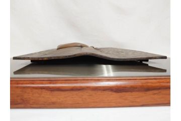 金工芸術家　若山裕昭(HIROAKI WAKAYAMA)　「裸婦」 1985 METAL WORK　なめらかな曲線が美しいブロンズレリーフ(銅板、置物、オブジェ、箱付き)(R-070729)