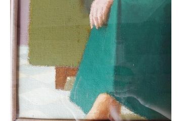 中村清治　「婦人像」　10号(F10)　1974　柔和な雰囲気が魅力的な絵画(額装、油絵、油彩)(R-070731)
