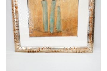 SOPHIE HALLONQUIST(ソフィー・ハロンクイスト)　花　味わい深い雰囲気溢れる蜜蝋画(絵画、額装)(R-070732)