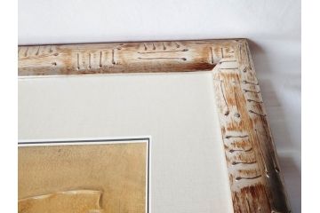 SOPHIE HALLONQUIST(ソフィー・ハロンクイスト)　花　味わい深い雰囲気溢れる蜜蝋画(絵画、額装)(R-070732)