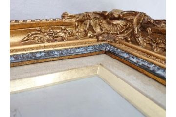 現代ソビエト絵画　アラロフB.H.　月光荘取り扱い　「冬のザゴルスク」　油絵(油彩、風景画、額装)(R-070733)