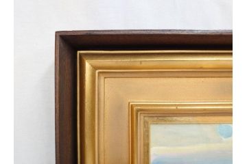 洋画家　鈴木信太郎　眞鶴新線　8号(P8)　優しいタッチが印象的な油彩(油絵、絵画、風景画、額装)(R-070734)