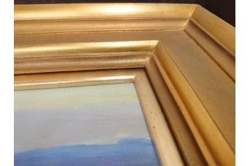 洋画家　鈴木信太郎　眞鶴新線　8号(P8)　優しいタッチが印象的な油彩(油絵、絵画、風景画、額装)(R-070734)