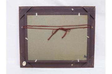 遊馬正　「睡蓮」　1978　4号(F4)　柔らかな風を感じる油彩(油絵、絵画、風景画、額装、ASOMA TADASHI)(R-070735)