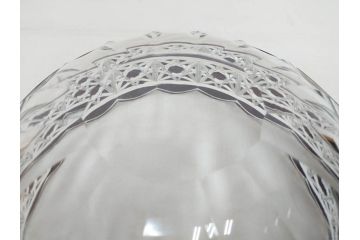 大正〜昭和初期　切子　細やかな意匠が施されたボウル&皿6枚セット(ガラス、硝子、深皿)(R-070736)
