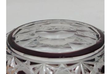 大正〜昭和初期　切子　細やかな意匠が施されたボウル&皿6枚セット(ガラス、硝子、深皿)(R-070736)